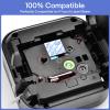 GREENCYCLE Compatible for Brother P-Touch TZe-M33 TZ-M33 12mm 0.47 Inch 1/2" Laminated AZE Label Tape Blue on Matte Clear for PTD210 D200 D400AD D600 PT-H100 PTH110 PT1290 PT1230PC PTP700BT, 100 Pack view 4