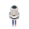 10pcs M5 4Pin Female Cable Connector Front Mount Waterproof Shielded Sensor Connector with 75CM 26AWG Wire view 1