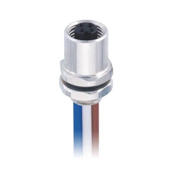 10pcs M5 Panel Mount Sensor Cable with Waterproof Shield and 4Pin Female Connector