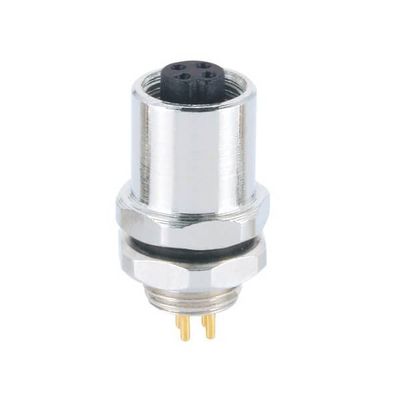 Waterproof M5 Connector 4Pin Female Back Mount PCB Socket Shield Aviation Connector 10pcs