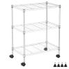 YYkokocat 3 Tier Wire Shelving Unit with Wheels, 23 x 13 x 32 Metal Rack view 1