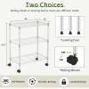 YYkokocat 3 Tier Wire Shelving Unit with Wheels, 23 x 13 x 32 Metal Rack view 4