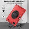 AdirMi Case for New iPad Pro 11 inch 2022(4th Gen)/2021(3rd Gen), 3 Layer Rugged Military Grade Shockproof Case with 360 Swivel Stand -Handle Grip -Shoulder Strap -Pencil Holder,Red view 2