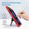 AdirMi Case for New iPad Pro 11 inch 2022(4th Gen)/2021(3rd Gen), 3 Layer Rugged Military Grade Shockproof Case with 360 Swivel Stand -Handle Grip -Shoulder Strap -Pencil Holder,Red view 4
