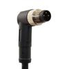 10pcs 90 Degree M8 Connector Right Angle Waterproof A Coding 3 Pin Male Plug with 1M 26AWG PVC Cable view 1