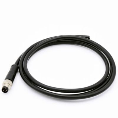 10-Pack M8 Waterproof Straight Molding Cable Male A-Coding 6-Pin Plug with 1 Meter 26AWG Wire