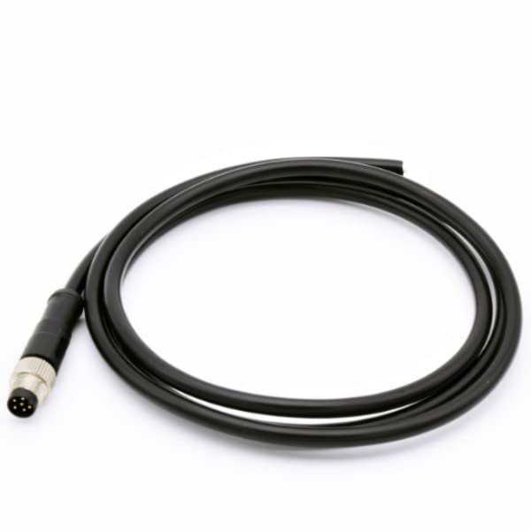 10-Pack M8 Waterproof Straight Molding Cable Male A-Coding 6-Pin Plug with 1 Meter 26AWG Wire