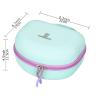 Tourmate Hard Travel Case for Riwbox CT-7 CT-7S / iClever HS01 / FosPower Cat Ear LED Light Kids Wireless Headphones, Protective Carrying Storage Bag (Purple&Green Box for Sale) view 3