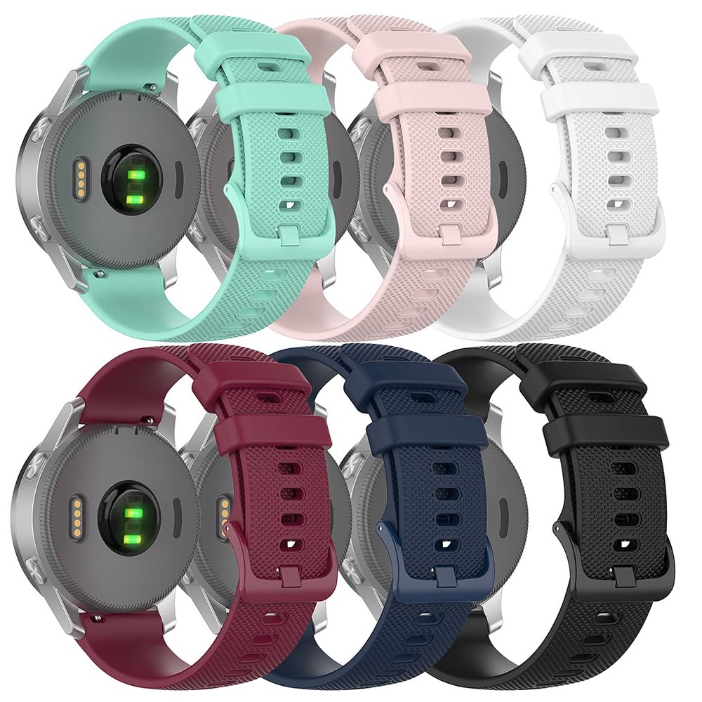 6Pack Silicone Band Smartwatch Accessories Compatible with Garmin Venu 3 45mm Band 22mm Strap