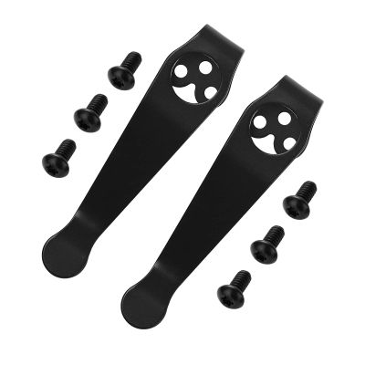 Qtcial 2 Pack Deep Carry Pocket Clips for Spyderco Para 3, Paramilitary 2