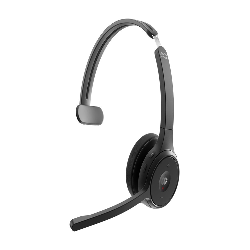 Cisco Headset 721, Wireless Single On-Ear Bluetooth Headphones, Webex Button, USB-A HD Bluetooth Adapter, Soft Case, Carbon Black, 2-Year Limited Liability Warranty (HS-WL-721-BUNA-C)