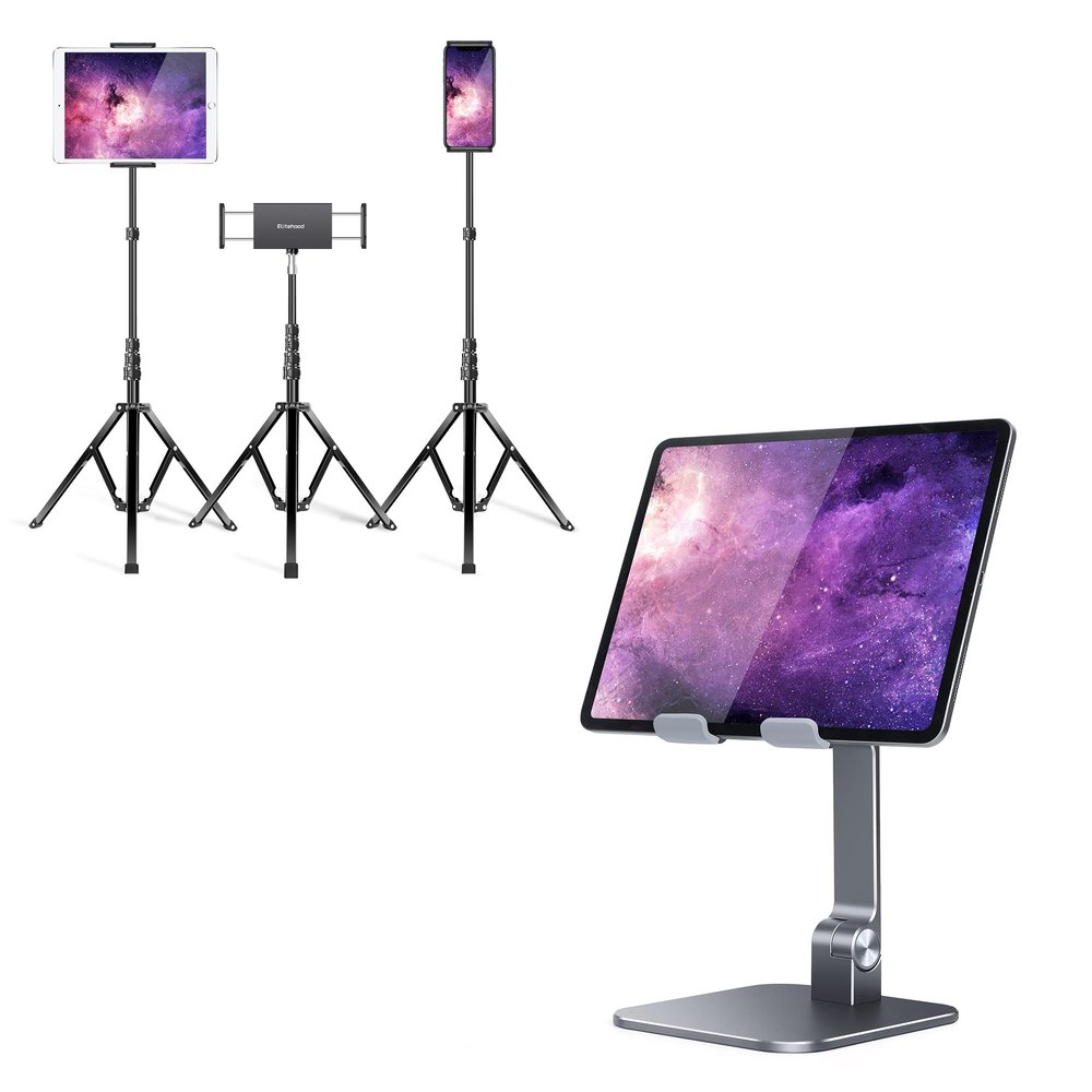 elitehood Floor iPad Stand and iPad Stand for Desk