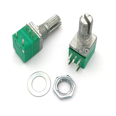 EZZON 5pcs 5-pin Rv097ns Single Audio Amplifier Potentiometer with Switch B1K/5K/10K/20K/50K/100K (Color : B50k Ohm)