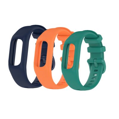 Waekethy Watch Band for Garmin Vivosmart 5, 3 Pack Soft Silicone Strap Sports Replacement Band Compatible with Vivosmart 5 for Women Men