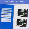 GREENCYCLE Flexible ID Tape Compatible for Ptouch TZ TZe-FX221 3/8" 9mm 0.35 inch Laminated Black on White AZE Label Tape Used in PTD210 PTH110 PT-D400AD PTD600 PT-290 PT2430PC, 2 Pack view 3