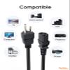 CableCreation [5-Pack] 1 Feet 18 AWG Universal Power Cord for NEMA 5-15P to IEC320C13 Cable, 0.3M / Black view 3