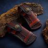 2PC Hand Made Carved Leather Sheath for Folding Knife Cover Pouch Belt Clip view 4