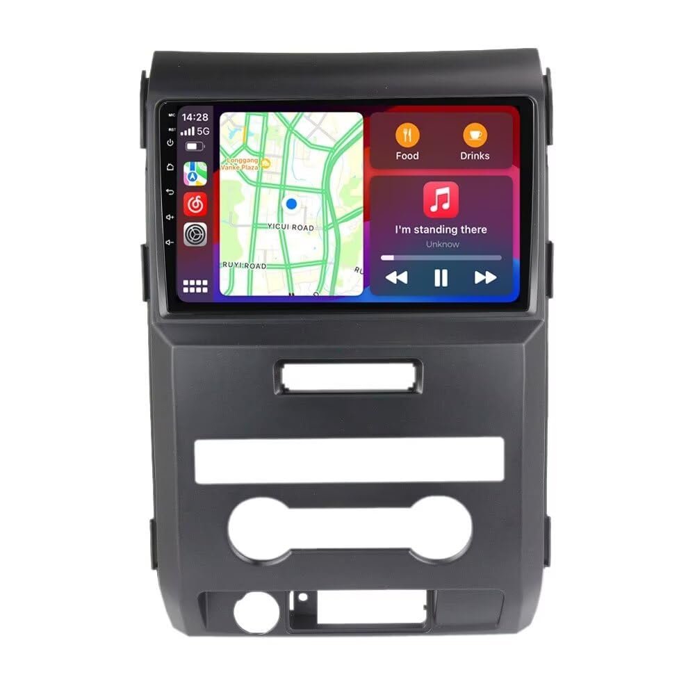 Radio Stereo for Ford F150 2009-2012, Biorunn Android 9 Inch (8GB+128GB) 8-Core GPS Navigation Wireless Car-Play Android Auto Upgrade Dash Kit IPS Head Unit