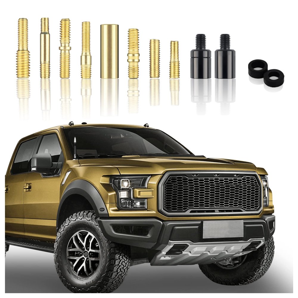 12PCS Car Antenna Adapter,Sturdy and Durable Universal Antenna Adapter Kit Car Accessories Compatible with Toyota Chevrolet Cadillac Dodge Jeep Ford GMC Antennas