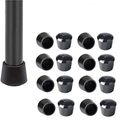 16Pcs Rubber Chair Leg Tips Caps for Furniture Foot Table End Cap Covers Floor Protector for Indoor Home Outdoor Patio Garden Office (Color : Black-25mm, Size : 16pcs)