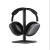 Headphone Stand, Rounded Corner Headset Holder, Anti Slip Base, TPU Tray, Aluminum Supporting Bar Headset Holder for Home Gaming Office (Black) view 1