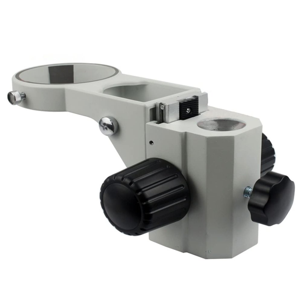 76mm Diameter Adjustable Zoom Stere Microscopes Focusing Holder Focusing Bracket for Tinocular Microscope Binocular Microscope (Color : White)