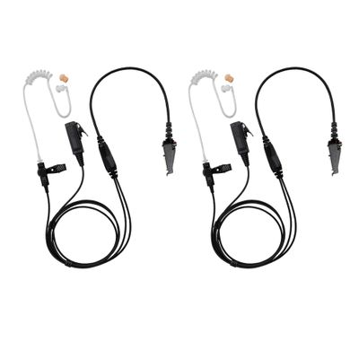 Bommeow 2 Pack BCT22PRO-K3 2-Wire Clear Coil Surveillance Kit Compatible with Kenwood TK-D200G TK-5220 TK-5410 TK-2180 NX-300S