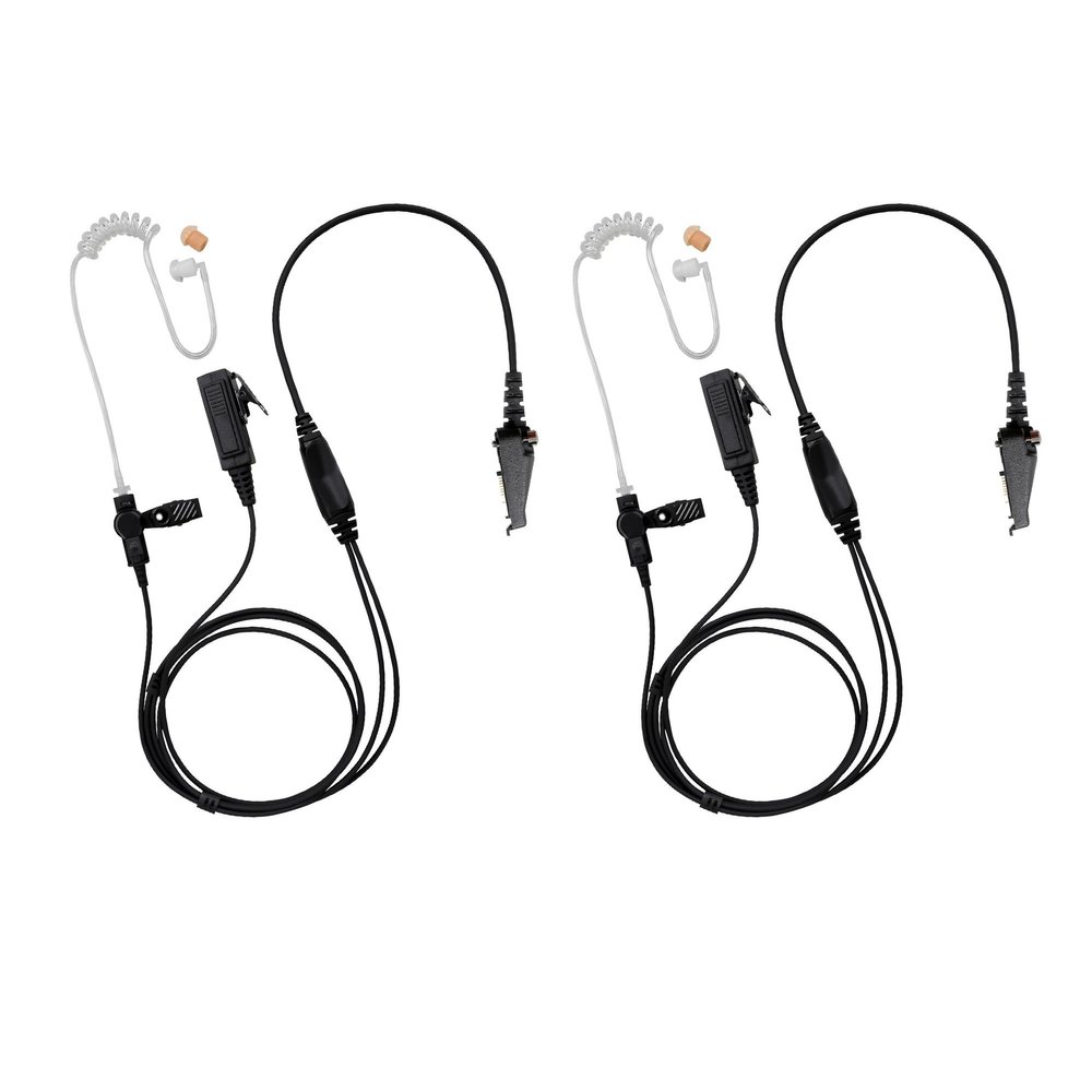 Bommeow 2 Pack BCT22PRO-K3 2-Wire Clear Coil Surveillance Kit Compatible with Kenwood TK-D200G TK-5220 TK-5410 TK-2180 NX-300S
