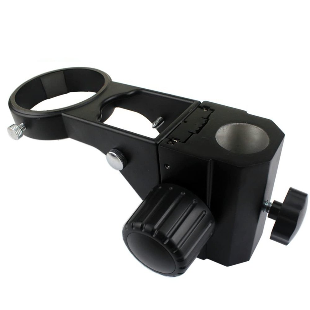 76mm Diameter Adjustable Zoom Stere Microscopes Focusing Holder Focusing Bracket for Tinocular Microscope Binocular Microscope (Color : Black)
