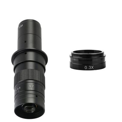 Microscope Auxiliary Lens 0.3X 0.5X 0.75X 2.0X Barlow Auxiliary Objective Glass Lens for 180X C Mount Portable Zoom Lens HDMI VGA USB Microscope Camera (Color : 180x-H)