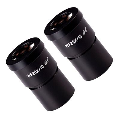 1pcs/2pcs WF20X Stereo Microscope Wide-Angle Eyepieces Large Field of View High Eye Point 20x10mm (Color : 2PCS)