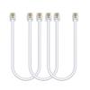 Ubramac 3Pack Phone Telephone Extension Cord 1FT Cable Line with Standard RJ11 6P4C Plugs for Landline Phone and Fax (3, White, 1FT) view 1