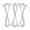 Ubramac 3Pack Phone Telephone Extension Cord 3.3FT Cable Line with Standard RJ11 6P4C Plugs for Landline Phone and Fax (3, White, 3.3FT) view 1