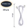 Ubramac 3Pack Phone Telephone Extension Cord 3.3FT Cable Line with Standard RJ11 6P4C Plugs for Landline Phone and Fax (3, White, 3.3FT) view 2