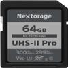 Nextorage 64GB SDXC UHS-II V90 Japanese Brand pSLC Max. Write Speed 299MB/s Max. Read Speed 300MB/s 4K Recording NX-F2PRO64G SD Card Memory for Camera view 1