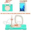 360 Rotation Portable Case for Galaxy Tab S8+/S7 FE/S7+ 12.4 Inch Case with S Pen Holder Rugged Case Rotating Stand Hand Strap Shoulder Carrying Strap Outdoor Cover (MintGreen) view 3