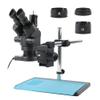 3.5X-90X Zoom Industrial Lab Simul Focal Adjustable Stereo Microscope Trinocular Microscope Set Fit for PCB IC CPU Soldering Repair (Color : C 3.5x-90x) view 1