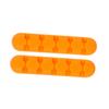 Mikikit 2pcs Cable Organizer Silicone Cord Holders Self-Adhesive Desktop Management for Home Office Tidy up USB and Power Cables Flexible Line Manager Orange view 1