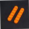 Mikikit 2pcs Cable Organizer Silicone Cord Holders Self-Adhesive Desktop Management for Home Office Tidy up USB and Power Cables Flexible Line Manager Orange view 2