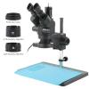 3.5X-90X Zoom Industrial Lab Simul Focal Adjustable Stereo Microscope Trinocular Microscope Set Fit for PCB IC CPU Soldering Repair (Color : A 3.5x-90x) view 2
