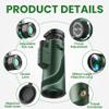 80x100 Monocular Telescope, Monoculars for Adults High Powered, Monocular Telescope for Smartphone, Monoculars for Adults Hunting Wildlife Bird Watching Travel Hiking Camping Green view 4
