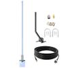 5G 4G LTE Antennas Outdoor Long Range WiFi Antenna Omni for Router Cell Phone Signal Hotspot Support All US & Canadian Carriers T-Mobile, Verizon, AT&T with TS9/ N Male/Cable/J-Mount Pole (Full Kit) view 1