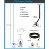 5G 4G LTE Antennas Outdoor Long Range WiFi Antenna Omni for Router Cell Phone Signal Hotspot Support All US & Canadian Carriers T-Mobile, Verizon, AT&T with TS9/ N Male/Cable/J-Mount Pole (Full Kit) view 2