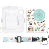 Ngaantyun Mini 12 Clear Case Bundle Kit for Fujifilm Instax Mini 12 Instant Camera Case with Film Pocket Pictures Holder, Stickers Skin Decal, Adjustable Shoulder Strap Accessories view 4