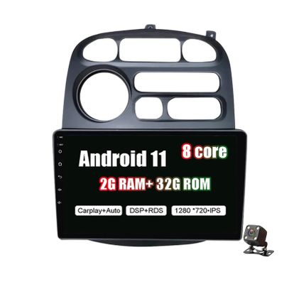 2 DIN Car Stereo with Sat Nav Autoradio Android 11 for JAC Refine 2012-2015 Hyundai H-1 Starex 1997-2007 Car Entertainment GPS Navigation Support Carplay DAB+ OBD2 FM RDS Radio
