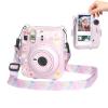 Kimyoaee Mini12 Clear Case Bundle Set for Fujifilm Instax Mini 12 Instant Camera Accessories with Films Pocket Picture Holder, Sticker Decal, Adjustable Shoulder Strap view 1