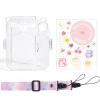 Kimyoaee Mini12 Clear Case Bundle Set for Fujifilm Instax Mini 12 Instant Camera Accessories with Films Pocket Picture Holder, Sticker Decal, Adjustable Shoulder Strap view 2