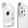 200X Phone Mini Microscope with LED Light CPL, Clip Design Universal Cell Phone Microscope Lens, Phone Camera Lens Attachment Microscope, for Kids Adults (White) view 1