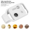200X Phone Mini Microscope with LED Light CPL, Clip Design Universal Cell Phone Microscope Lens, Phone Camera Lens Attachment Microscope, for Kids Adults (White) view 4