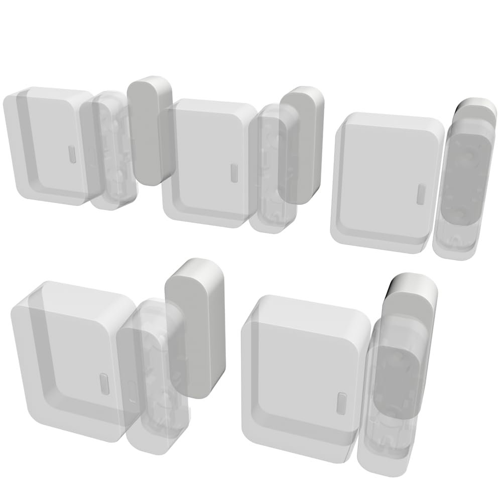 Magnet Riser Compatible with SimpliSafe | Alarm Contact Spacer with 3M Adhesive | Alarm Riser - Sensor/Magnet Not Included (5 Pack - 1/2 inch)